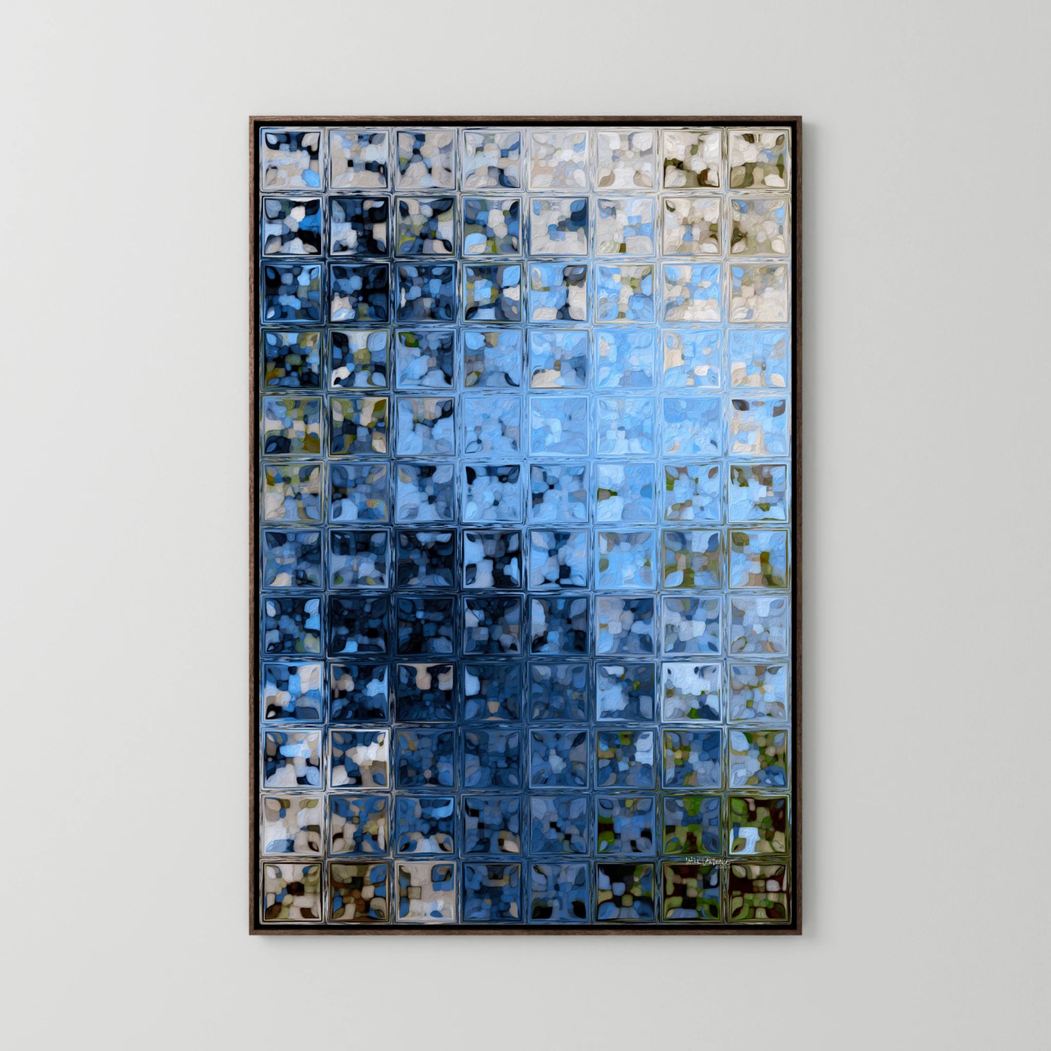 Window of Light, Matthew 6:22 canvas print in a dark oak floater frame