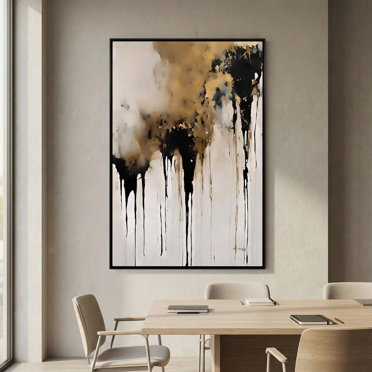 Crowned in Triumph, Revelation 3:21 canvas print above a table in a dining room