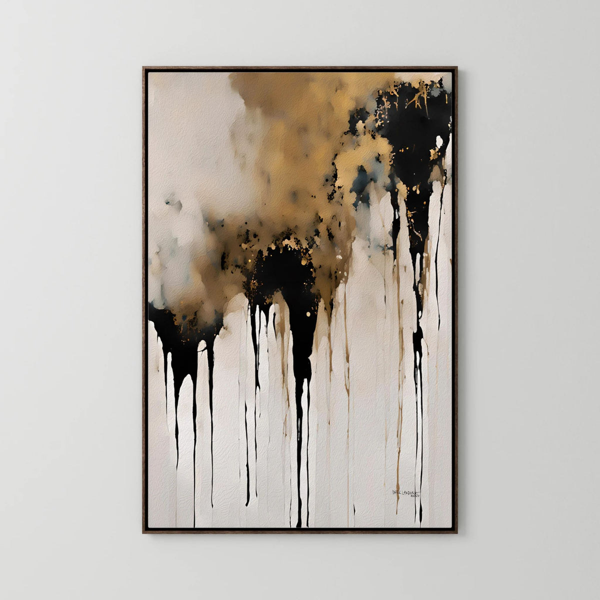 Crowned in Triumph, Revelation 3:21 canvas print in a dark oak floater frame