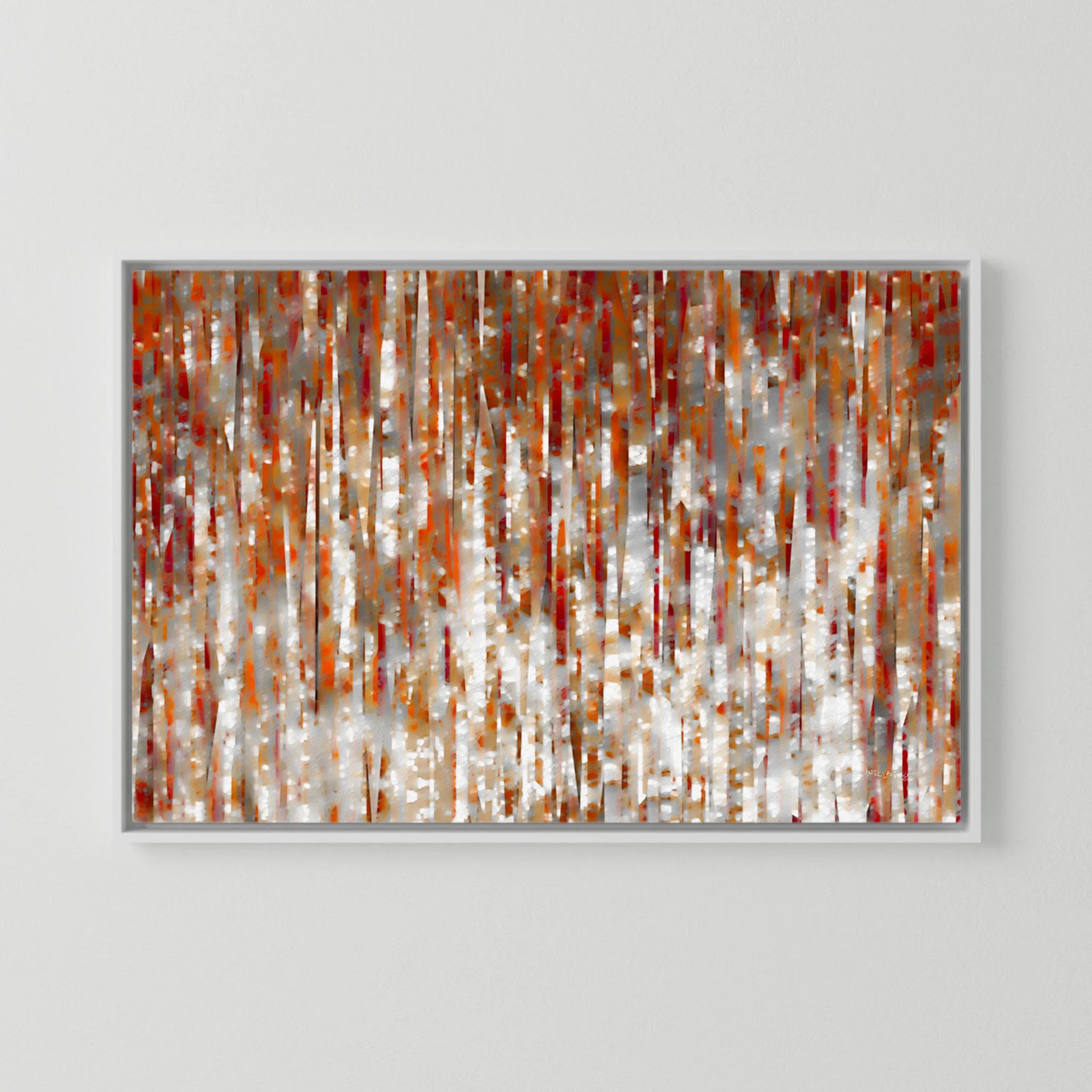 Under His Care, Isaiah 54:17 canvas print in a white floater frame