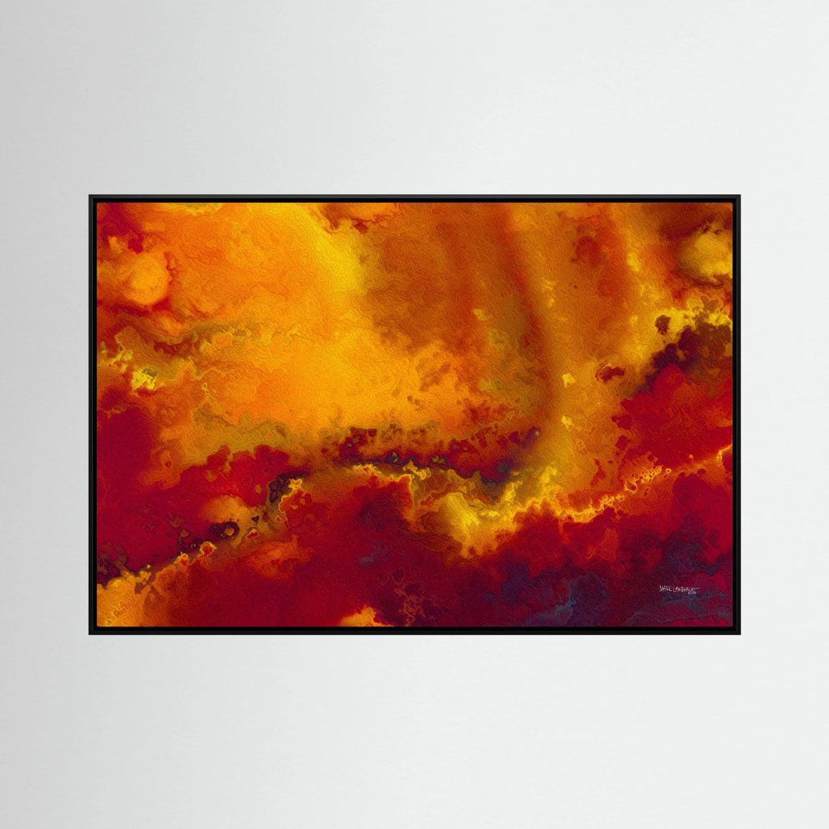 He Delivers And Rescues, Daniel 6:27: canvas print by Mark Lawrence, framed, on a white wall