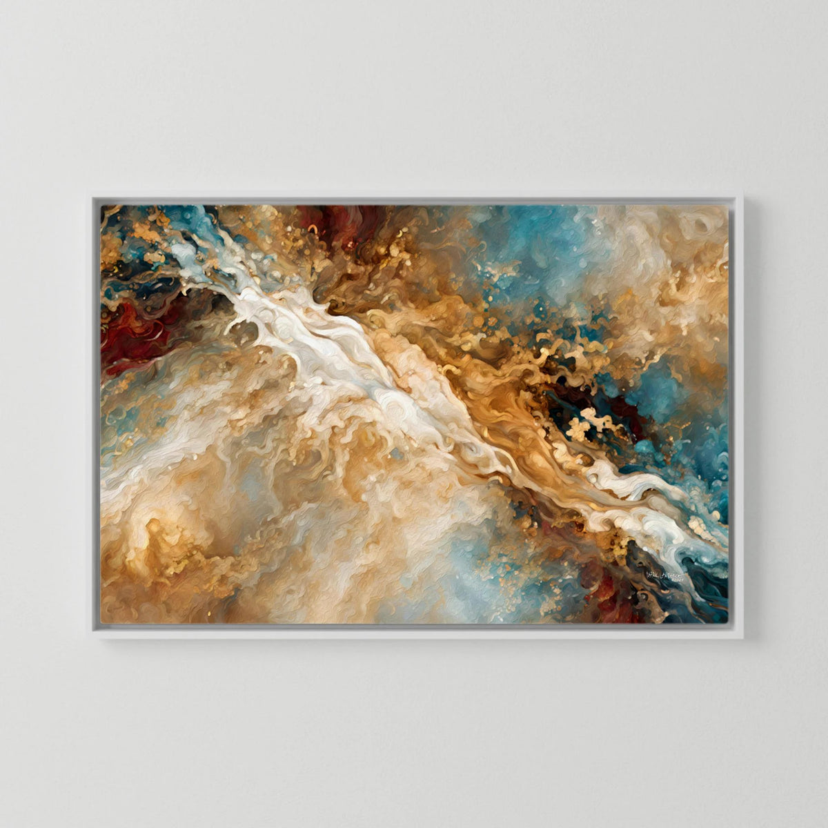 Heaven's Gate, Genesis 28:12 canvas print in a white floater frame