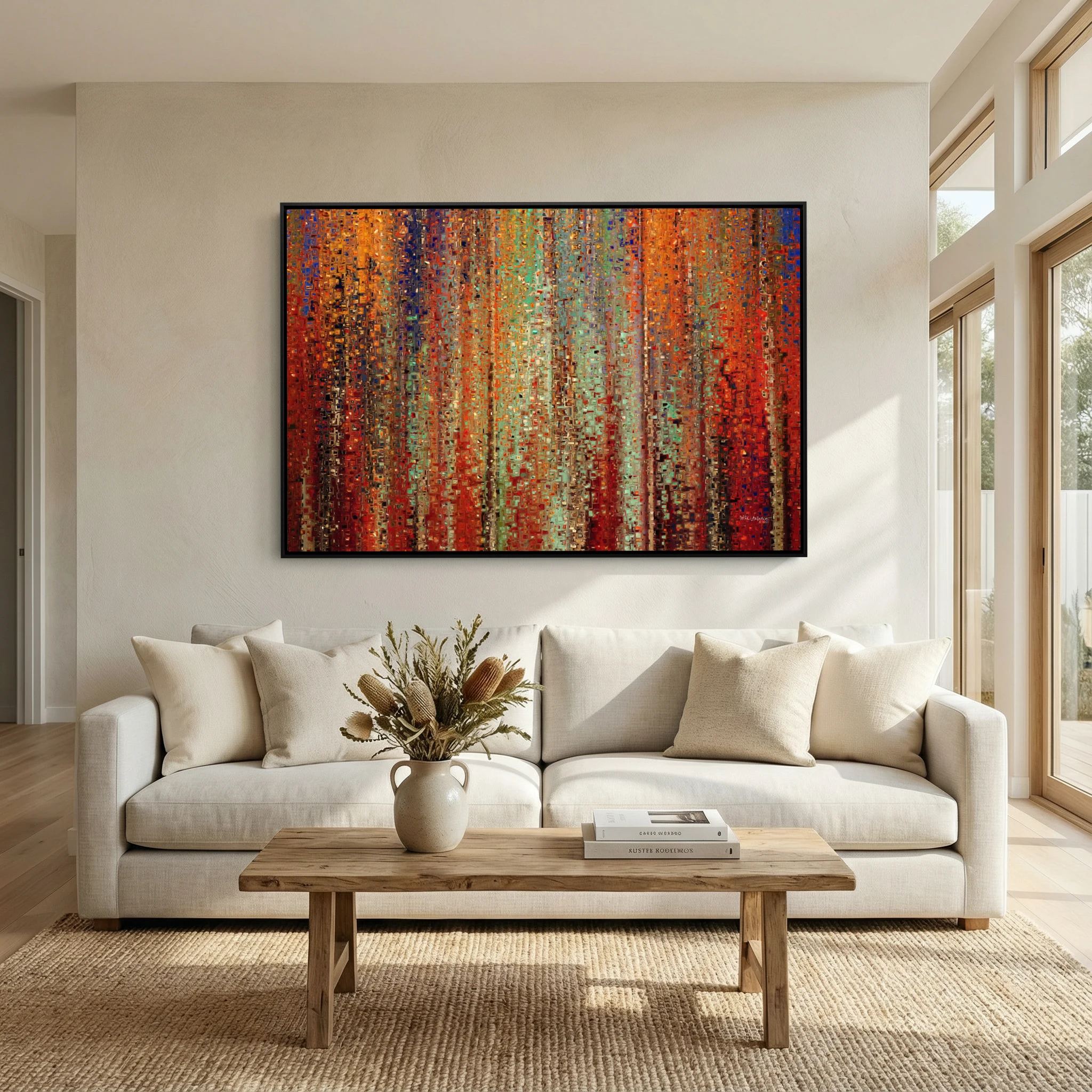 My Kingdom Is Not Of This World, John 18:36 canvas print above a white sofa in a bright living room