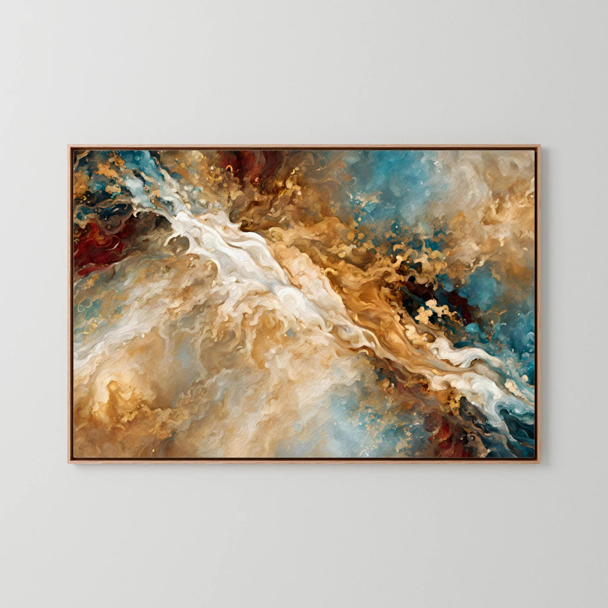 Heaven's Gate, Genesis 28:12 canvas print in an oak floater frame
