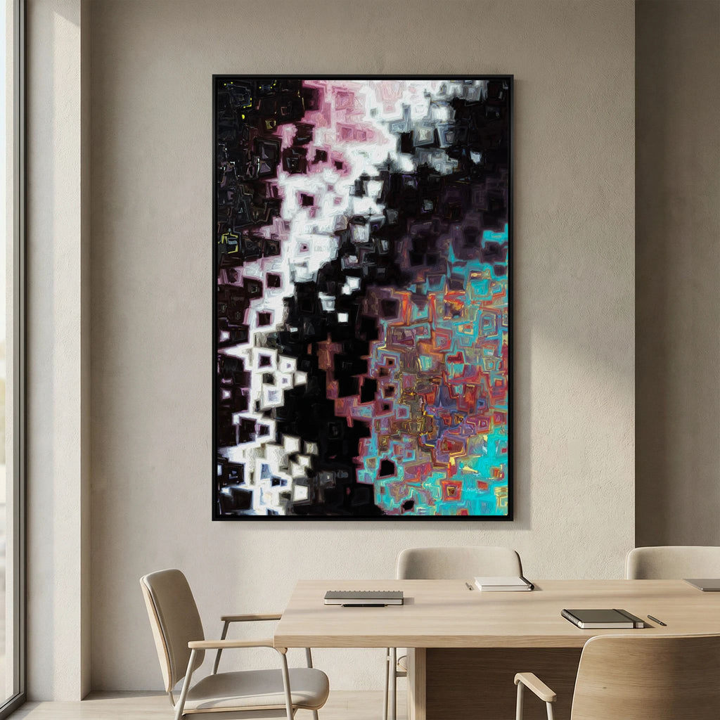 Jesus Christ, The Alpha and Omega, Revelation 1:8 canvas print above a table in a dining room