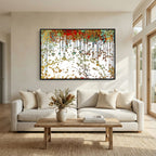 Bread From Heaven, Exodus 16:4 canvas print above a white sofa in a bright living room