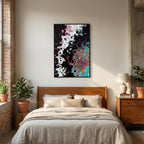 Jesus Christ, The Alpha and Omega, Revelation 1:8 canvas print above the bed in a bedroom