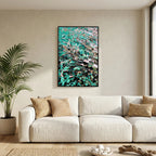 The Problem Or The Promises, 2 Peter 1:4 canvas print above a sofa in a living room