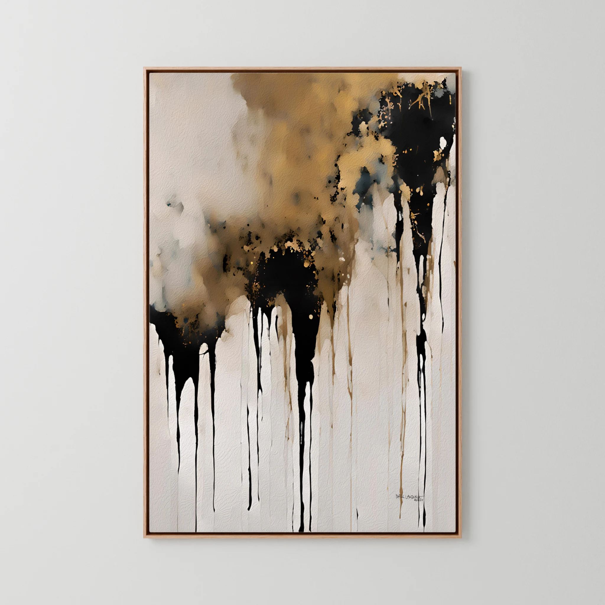 Crowned in Triumph, Revelation 3:21 canvas print in an oak floater frame
