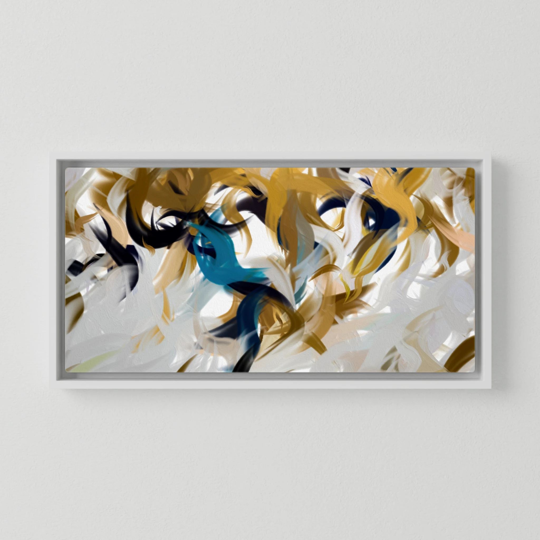 Breath of the Almighty, Job 33:4 canvas print in a white floater frame