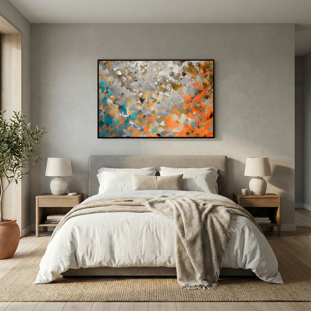 Discover Your Inner Gift, 1 Peter 4:10 canvas print above the bed in a bedroom