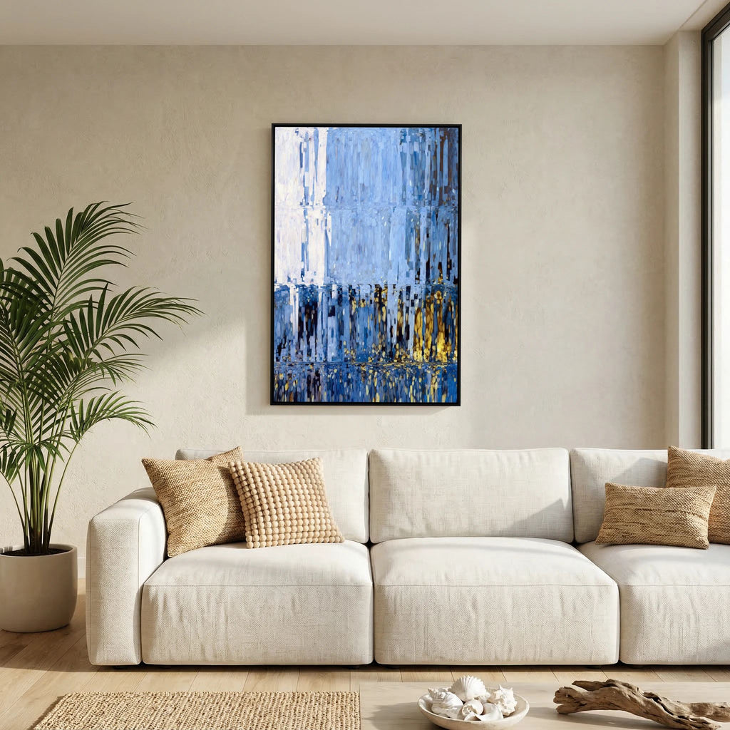My Shepherd, Psalm 23:1 canvas print above a sofa in a living room