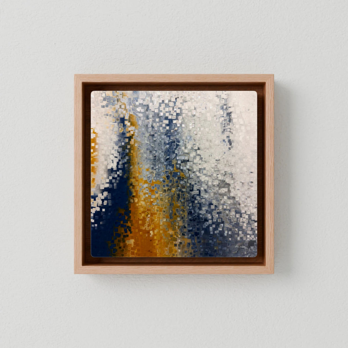 Pray without Ceasing, 1 Thessalonians 5:17 canvas print in an oak floater frame